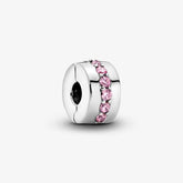 Pandora Linie Clip: Rosa Cubic Zirkonia - Sterling-Silber